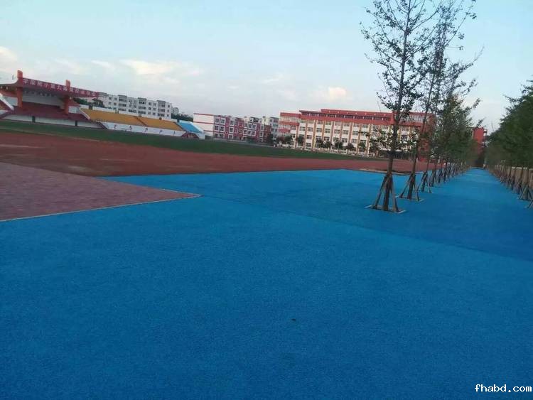 广州增城透水胶粘石漫步道工程
